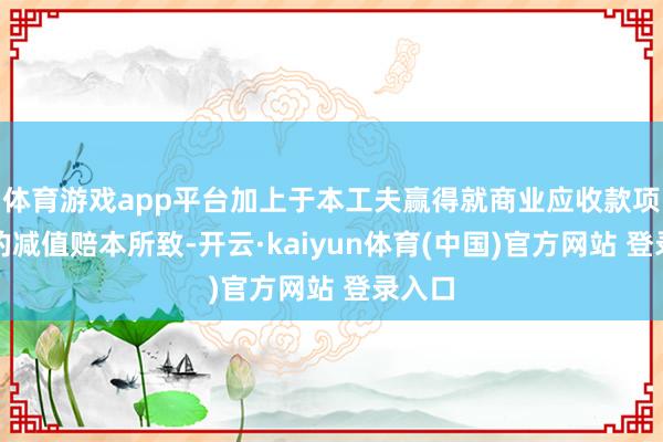 体育游戏app平台加上于本工夫赢得就商业应收款项证据的减值赔本所致-开云·kaiyun体育(中国)官方网站 登录入口
