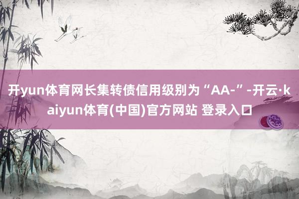 开yun体育网长集转债信用级别为“AA-”-开云·kaiyun体育(中国)官方网站 登录入口