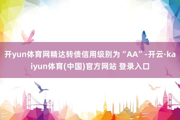 开yun体育网精达转债信用级别为“AA”-开云·kaiyun体育(中国)官方网站 登录入口