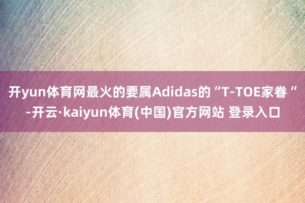 开yun体育网最火的要属Adidas的“T-TOE家眷“-开云·kaiyun体育(中国)官方网站 登录入口